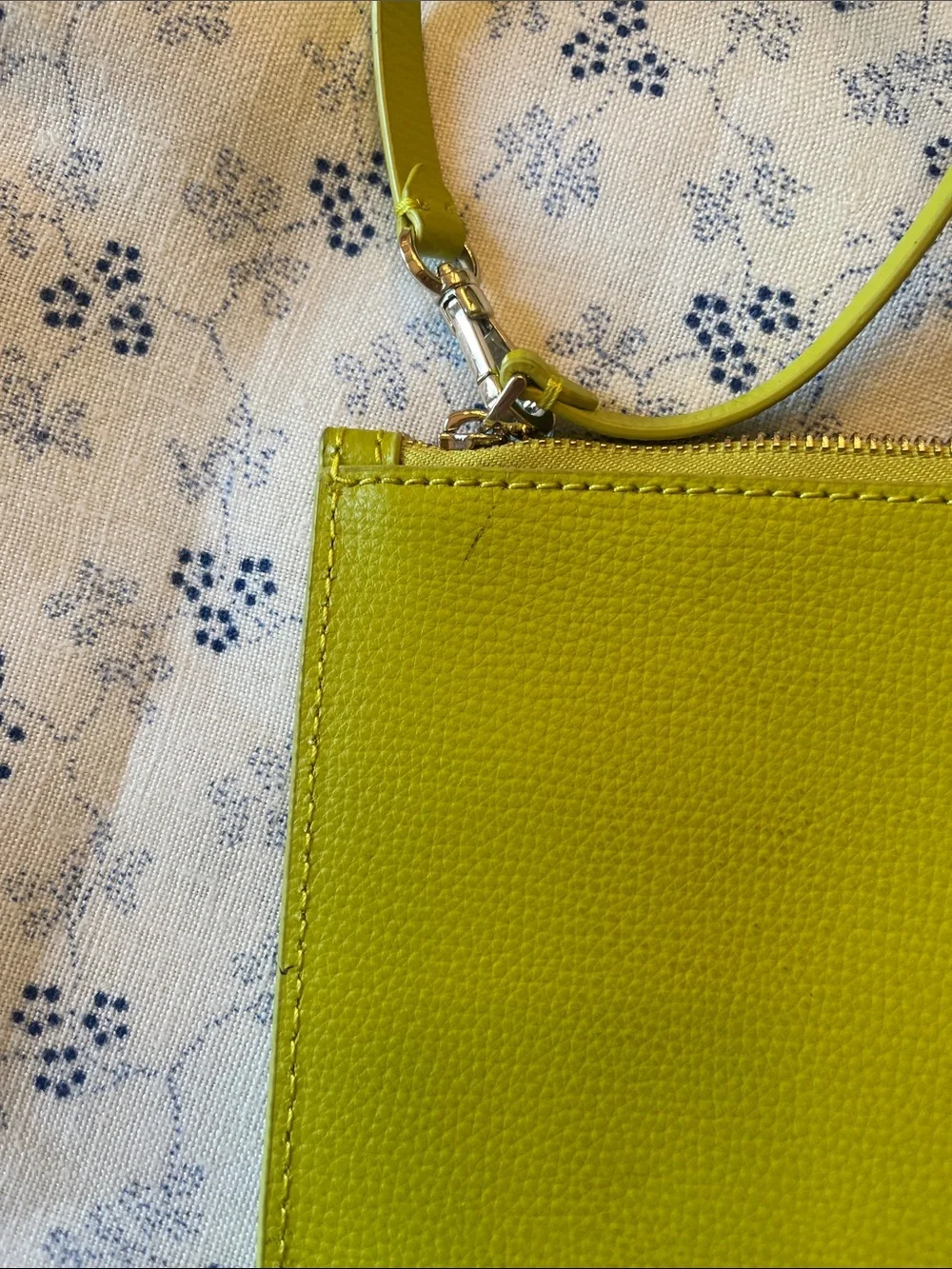 kate spade Lime Green Leather Wristlet Pouch